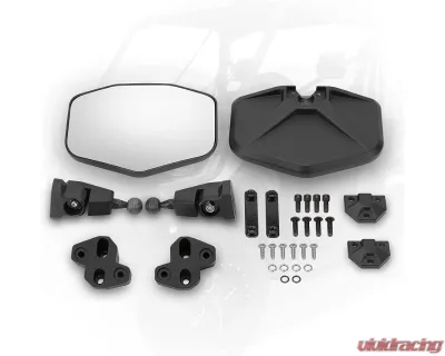 Kemimoto Side Mirrors Aluminum OE Replace #715002459 Can Am Defender - B0106-07001BK