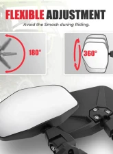 Kemimoto Side Mirrors Aluminum OE Replace #715002459 Can Am Defender                                     - B0106-07001BK - Image 6
