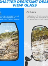 Kemimoto UTV Side Mirrors Polaris Ranger / Can-am Trail / Defender 2014-2023                                     - B0106-07101BK - Image 5