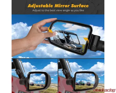 Kemimoto Folding Side Mirrors Polaris RZR XP 900 1000 - B0106-07201BK