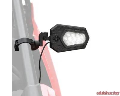 Kemimoto UTV Side Rear View Mirrors 1.75" - 2" Roll Bar - B0106-08801BK