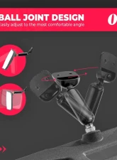 Kemimoto Rear View Mirror 1.75"-2" Roll Bar                                     - B0106-09501BK - Image 2