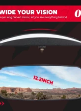 Kemimoto Rear View Mirror 1.75"-2" Roll Bar                                     - B0106-09501BK - Image 3