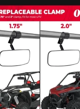 Kemimoto Rear View Mirror 1.75"-2" Roll Bar                                     - B0106-09501BK - Image 4