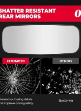 Kemimoto Rear View Mirror 1.75"-2" Roll Bar                                     - B0106-09501BK - Image 6