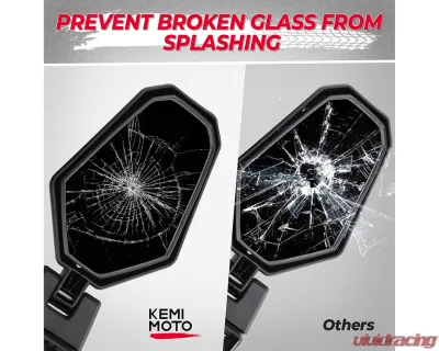 Kemimoto Side Mirror / Adjustable Folding Offroad Mirror Maverick Sport Trail OE#715003639 - B0106-10301BK