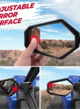 Kemimoto Side Mirror / Adjustable Folding Offroad Mirror Maverick Sport Trail OE#715003639                                     - B0106-10301BK - Image 3