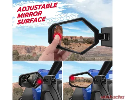 Kemimoto Side Mirror / Adjustable Folding Offroad Mirror Maverick Sport Trail OE#715003639 - B0106-10301BK