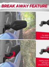 Kemimoto Side Mirror / Adjustable Folding Offroad Mirror Maverick Sport Trail OE#715003639                                     - B0106-10301BK - Image 4