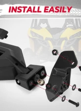 Kemimoto Side Mirror / Adjustable Folding Offroad Mirror Maverick Sport Trail OE#715003639                                     - B0106-10301BK - Image 5