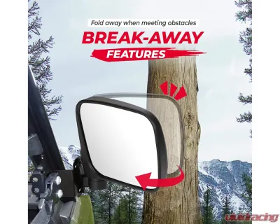 Kemimoto Side Mirrors Polaris Ranger 500 | 570 | 900 - B0106-10501BK