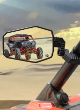 Kemimoto UTV Side Mirrors 1.65"-2" Roll bar Polaris RZR / Maverick X3                                     - B0106-11101BK - Image 9