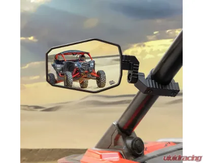 Kemimoto UTV Side Mirrors 1.65"-2" Roll bar Polaris RZR / Maverick X3 - B0106-11101BK
