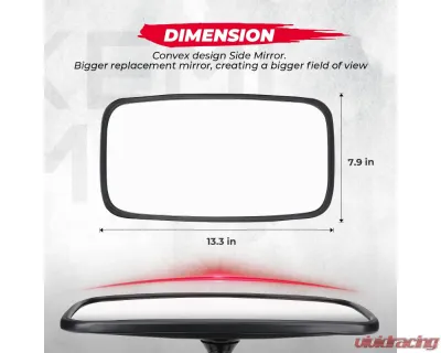 Kemimoto Tractor Replacement Side Mirror - B0106-11801BK