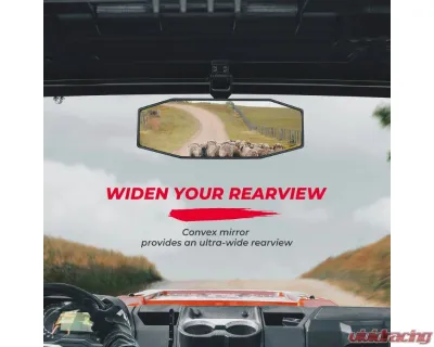 Kemimoto Rear View Mirror Tool-free Adjustable Wide View Convex Polaris Ranger/ Cfmoto Uce 2017-2023 - B0106-12501BK