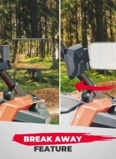 Kemimoto UTV Side Mirrors w/ 1.6" to 2" Roll Bar Cage / Adjustable&Breakaway Mirrors                                     - B0106-13001BK - Image 4