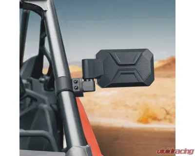 Kemimoto UTV Side Mirrors w/ 1.6" to 2" Roll Bar Cage / Adjustable&Breakaway Mirrors - B0106-13001BK