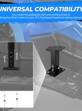 Kemimoto ATV Passenger Foot Rest                                     - B0107-01102BK - Image 4