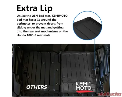 Kemimoto TPE Rear Cargo Bed Liner Mat Honda Pioneer 1000 / 1000-5 2016-2021 - B0107-02401BK