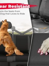 Kemimoto Split Bench Seat Covers Accessories Crew Front Seat Only Polaris Ranger                                     - B0109-00802BK - Image 2
