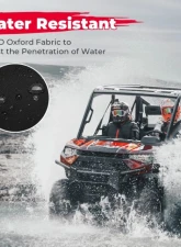 Kemimoto Split Bench Seat Covers Accessories Crew Front Seat Only Polaris Ranger                                     - B0109-00802BK - Image 4