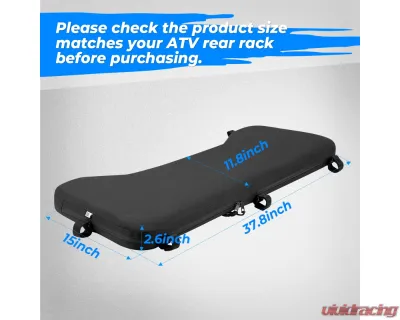 Kemimoto ATV Pad Four Wheeler Rack Seat Cushion Passenger - B0109-01301BK