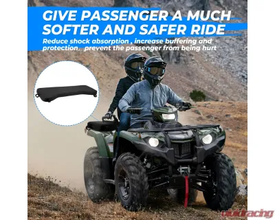 Kemimoto ATV Pad Four Wheeler Rack Seat Cushion Passenger - B0109-01301BK