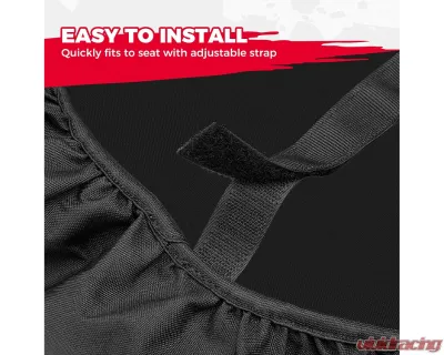 Kemimoto Black Seat Covers Kubota RTV X900 / RTV X1100 / RTV X1120D | 1140 2014-2021 - B0109-01401BK