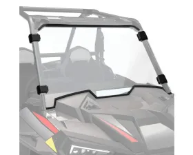 Kemimoto Front Full Windshield w/ 4 Black Clamps Polaris RZR