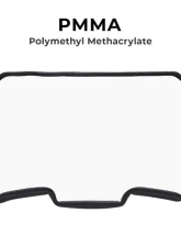 Kemimoto Front Full Windshield w/ 4 Black Clamps Polaris RZR                                     - B0110-01201CL - Image 6
