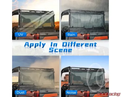 Kemimoto Rear Windshield Window Tint Roof Polaris Ranger - B0110-02003SK