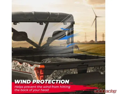 Kemimoto Rear Rear Windshield Polaris Ranger 2017-2023 - B0110-02004CL