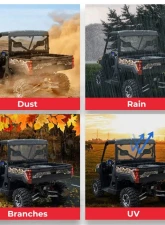 Kemimoto Rear Rear Windshield Polaris Ranger 2017-2023                                     - B0110-02004CL - Image 5