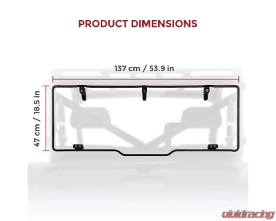 Kemimoto Rear Rear Windshield Polaris Ranger 2017-2023 - B0110-02004CL