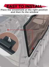 Kemimoto Rear Window / Anti UV Rear Windshield Polaris Ranger 2017-2023                                     - B0110-02004SK - Image 3