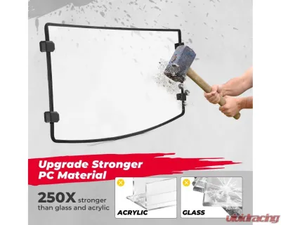 Kemimoto Front Windshield Scratch Resistant Windshield Polaris Ranger 570 / XP 900 / 1000 / Crew XP 1000 / Diesel 2014-2023 - B0110-02702CL