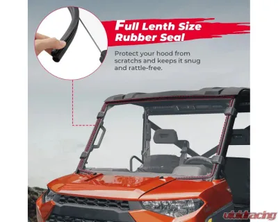 Kemimoto Front Windshield Scratch Resistant Windshield Polaris Ranger 570 / XP 900 / 1000 / Crew XP 1000 / Diesel 2014-2023 - B0110-02702CL