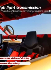 Kemimoto Rear Windshield Can Am Maverick X3 /X3 Max 2017-2023                                     - B0110-03501CL - Image 4