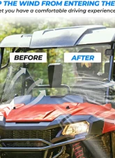 Kemimoto Front Windshield Polycarbonate Pioneer 700 / 700-4 2014-2023                                     - B0110-04801CL - Image 2