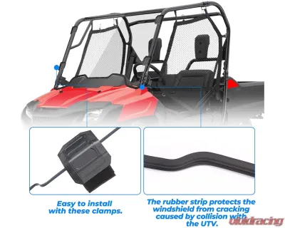 Kemimoto Front Windshield Polycarbonate Pioneer 700 / 700-4 2014-2023 - B0110-04801CL