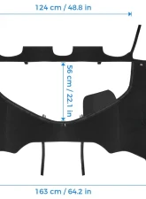 Kemimoto UTV Fabric Soft Windshield | Window Pioneer 1000-5                                     - B0110-05601BK - Image 2