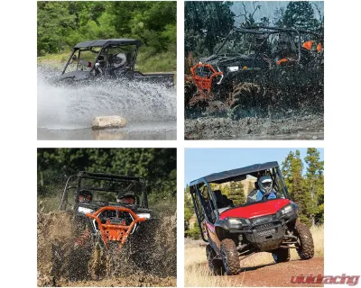 Kemimoto UTV Fabric Soft Windshield | Window Pioneer 1000-5 - B0110-05601BK