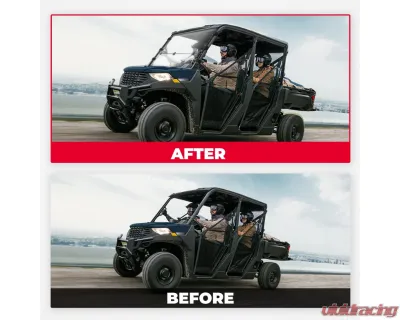 Kemimoto 2-in-1 Flip Up Full Windshield Polaris Ranger 1000 / XP 1000 / Crew 2017-2023 - B0110-05702CL
