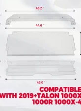 Kemimoto Flip Windshield Honda Talon 1000X / 1000R / 1000X-4 2019-2022                                     - B0110-05901CL - Image 3
