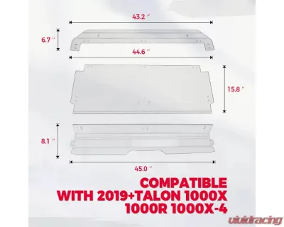 Kemimoto Flip Windshield Honda Talon 1000X / 1000R / 1000X-4 2019-2022 - B0110-05901CL