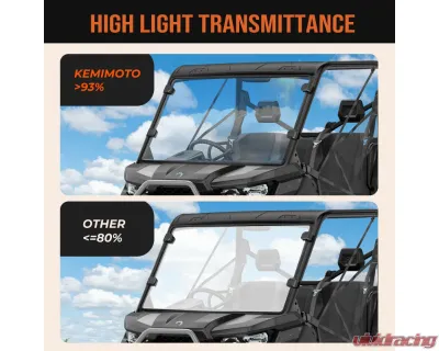 Kemimoto Heavy Duty Front Full Windshield Can Am Defender HD 5 / 8 / 10 / MAX - B0110-06201CL