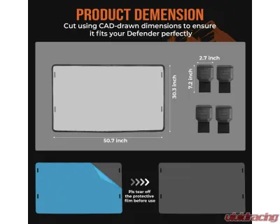 Kemimoto Heavy Duty Front Full Windshield Can Am Defender HD 5 / 8 / 10 / MAX - B0110-06201CL