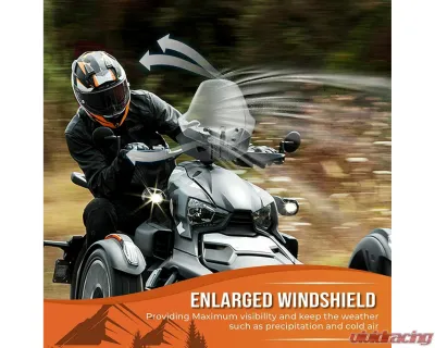 Kemimoto Adjustable Adventure Sport Windshield Can Am Ryker Rally 2018-2021 - B0110-06301CL
