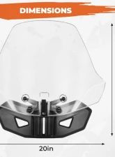 Kemimoto Adjustable Adventure Sport Windshield Can Am Ryker Rally 2018-2021                                     - B0110-06301CL - Image 14
