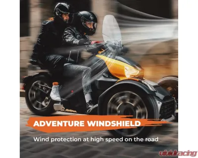 Kemimoto Adjustable Adventure Sport Windshield Can Am Ryker Rally 2018-2021 - B0110-06301CL